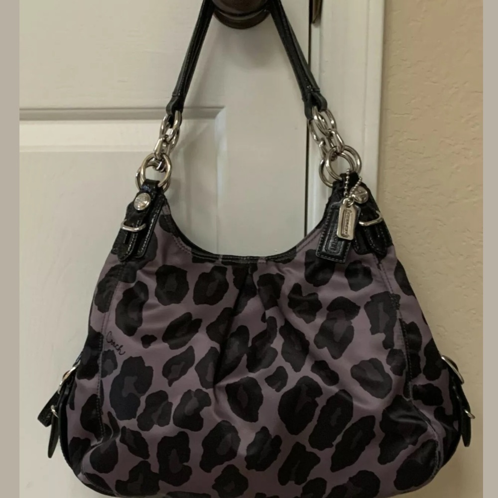 NWOT COACH Maggie Mia Ocelot Shoulder Hobo Bag